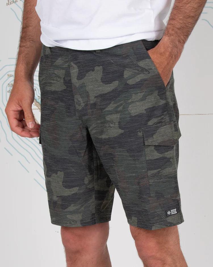 Men's flat - front chino shorts for semi - formal summer events   DRIFTER CARGO CAMO