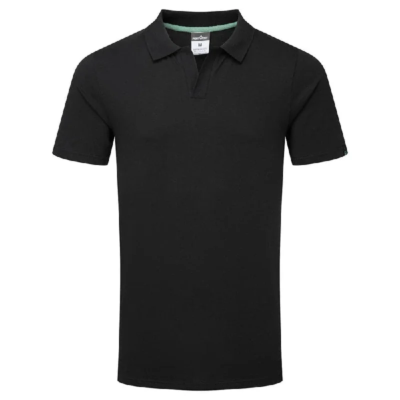 Men's high - collar polo shirts with a modern twistPortwest EC210 Organic Cotton Recyclable Polo Shirt