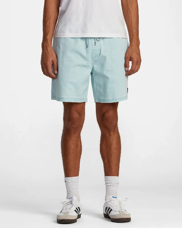 Men's pleated front twill shorts for a classic and sophisticated appearance   Escape Print 17" Shorts - Blue Haze