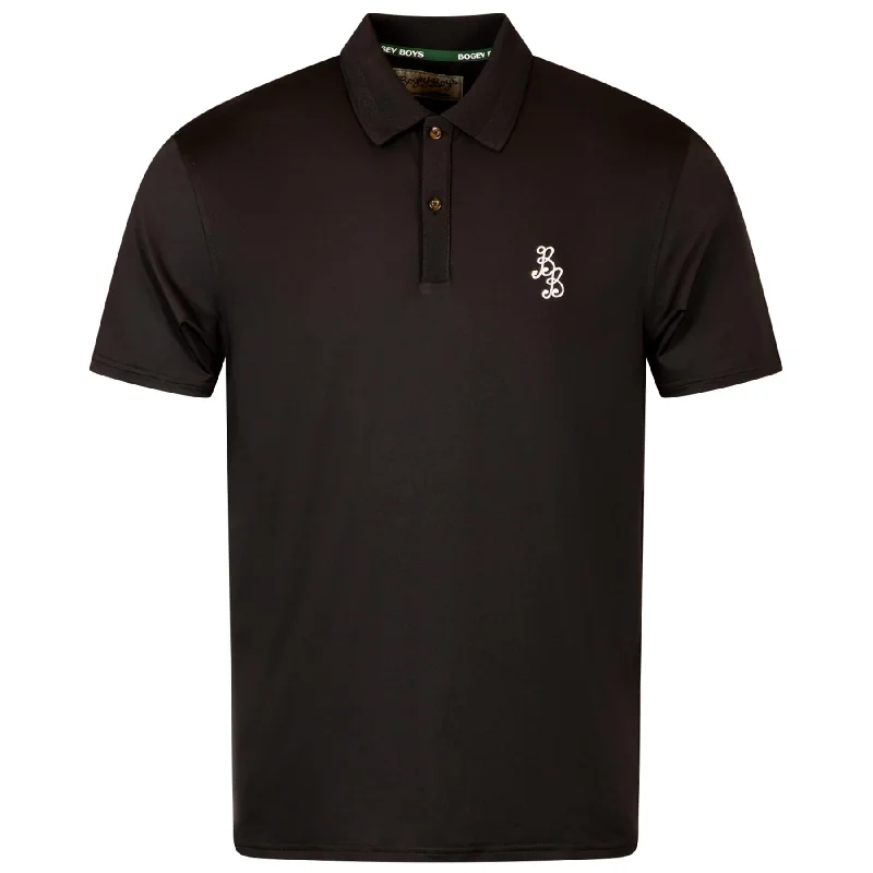 Men's formal - style silk blend polo shirts for special occasionsEssential Athletic Polo Bogey Black - 2024