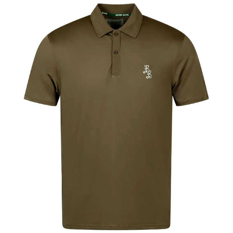 Men's ribbed cuffs and hem polo shirts for a textured lookEssential Athletic Polo Bogey Brown - 2024