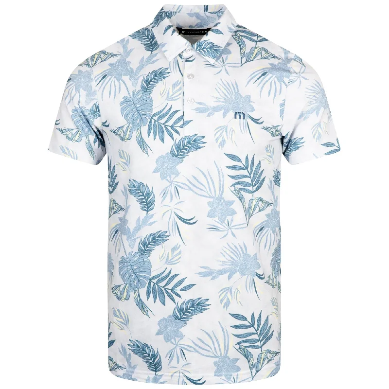 Men's slim fit short sleeve polo shirts with contrast collarsFeatherweight Island Polo Heather/Light Grey - AW24