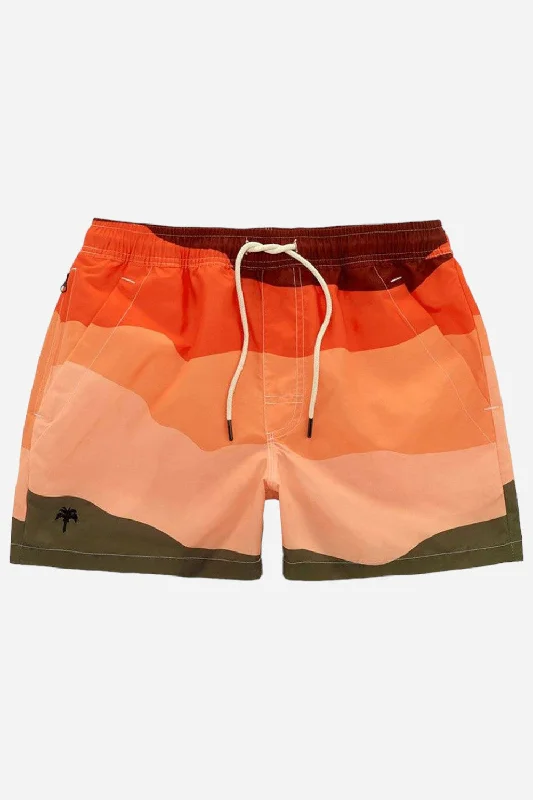 Men's camo print cargo shorts for outdoor adventures OAS Fire Wave Swim Trunks