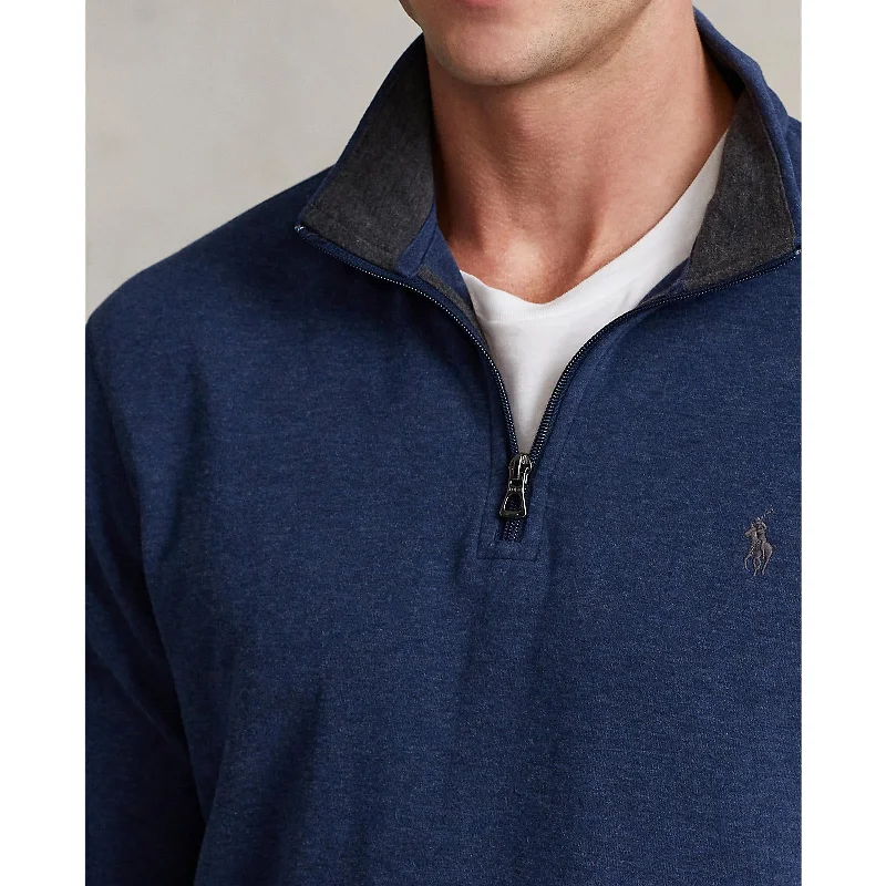 Men's formal - style silk blend polo shirts for special occasionsPolo Ralph Lauren - Luxury Jersey Quarter Zip Sweatshirt - Navy