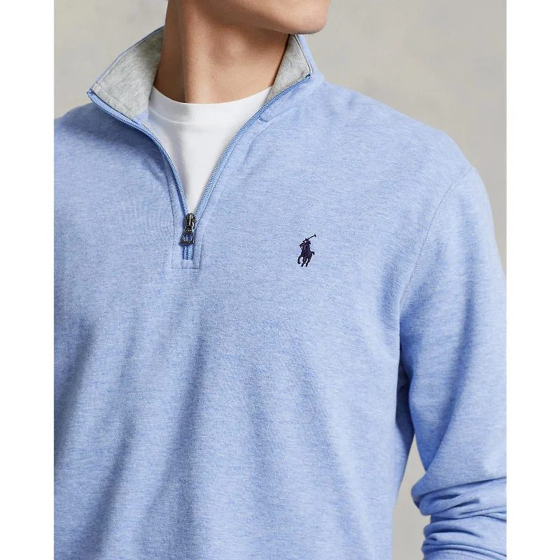 Men's reversible polo shirts with two different looksPolo Ralph Lauren - Luxury Jersey Quarter Zip Sweatshirt - Blue