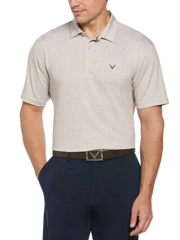 Men's vintage - inspired retro polo shirts with unique patternsMens Heather Geo Print Golf Polo
