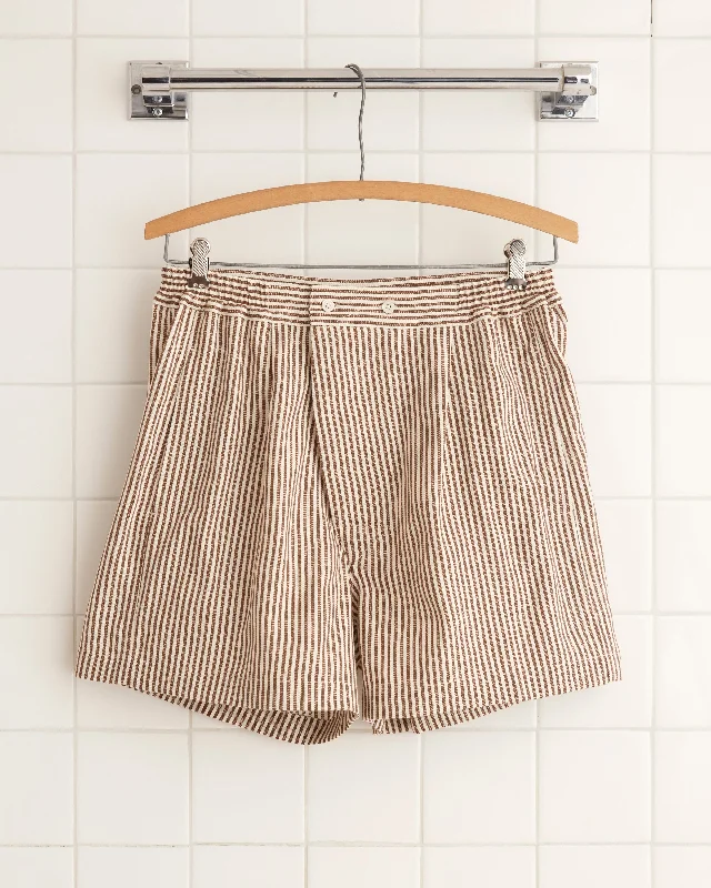 Men's floral print silk blend shorts for a unique night - out look   Heathway Stripe Boxers - S