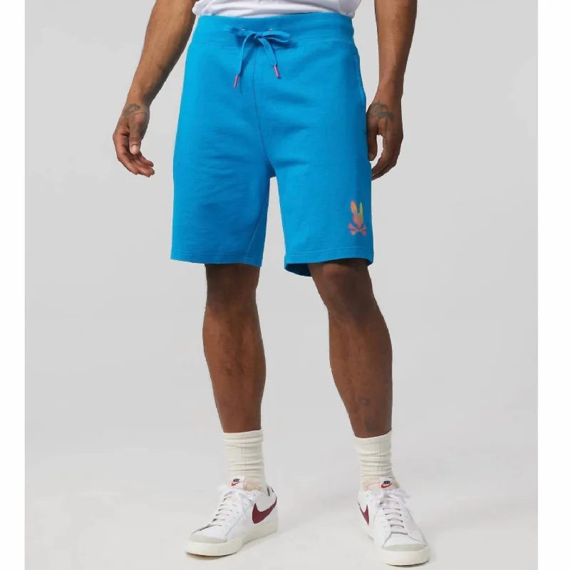 Men's plaid pattern wool blend shorts for a preppy fall style   Hindes Sweat Short In Seaport Blue