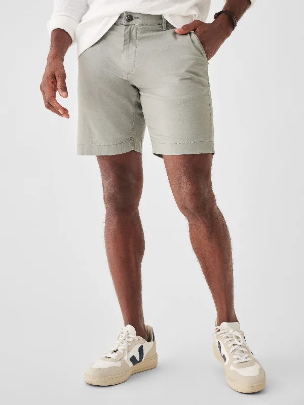 Men's adjustable - length convertible shorts for versatile use   Faherty Island Life 8" Shorts in Fog Grey