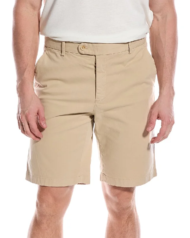 Men's flat - front chino shorts for semi - formal summer events   J.McLaughlin Solid Oliver Short