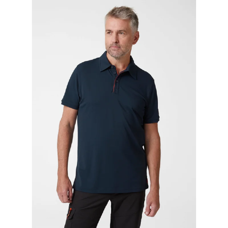 Men's long sleeve classic fit polo shirts with embroidered logosHelly Hansen 79248 Kensington Tech Polo