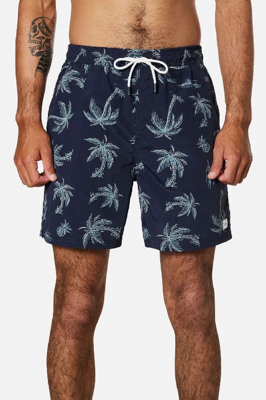 Men's moisture - wicking performance shorts for sweaty outdoor activities   Katin Kingston Volley Swim Trunks in Black