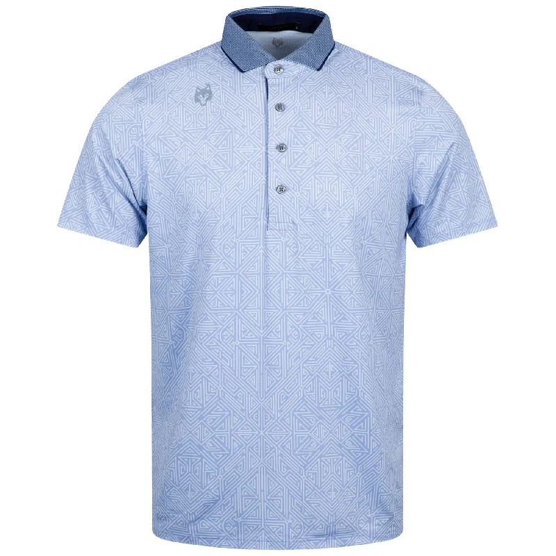 Men's color - block polo shirts with a bold fashion statementLabyrinth Polo Delphinium - AW24