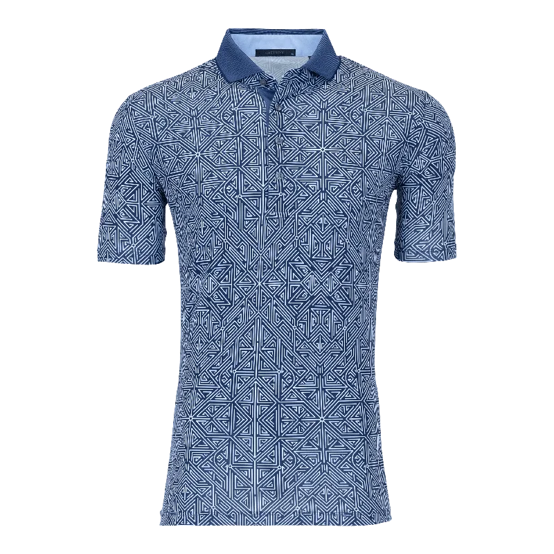 Men's jacquard woven polo shirts with intricate designsLabyrinth Polo