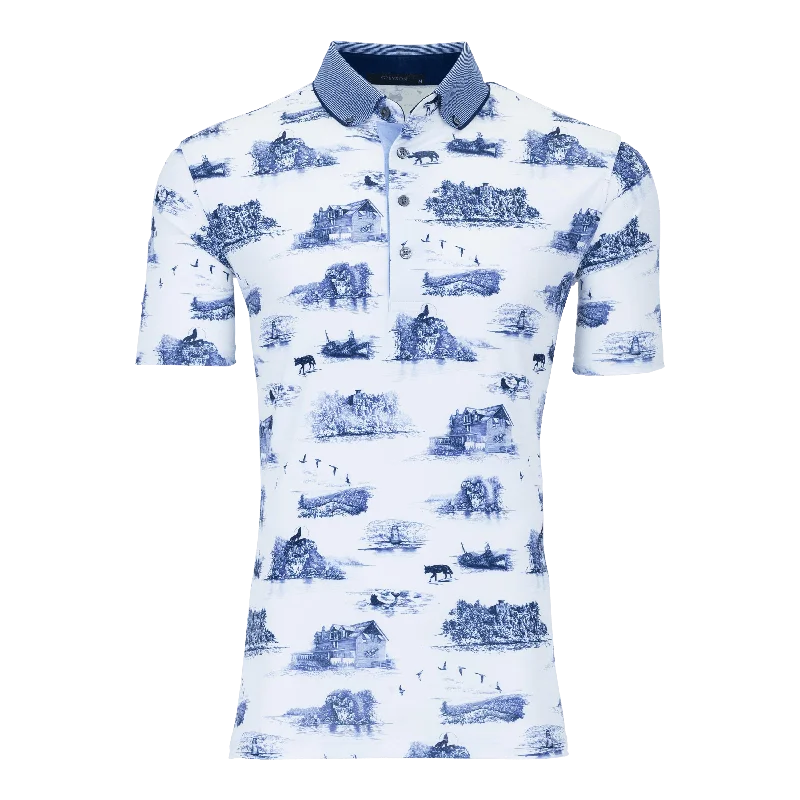 Men's quick - dry polo shirts for water sports activitiesLake Champlain Toile Polo
