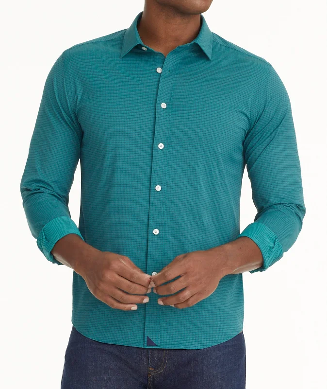 Men's jacquard woven polo shirts with intricate designsWrinkle-Free Performance Langhorne Shirt - FINAL SALE