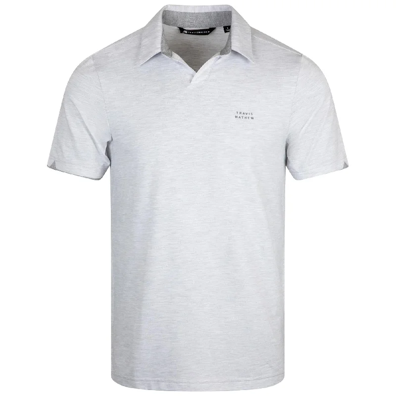 Men's breathable cotton blend polo shirts for summer outingsLate At Night Polo Heather Light Grey - AW24
