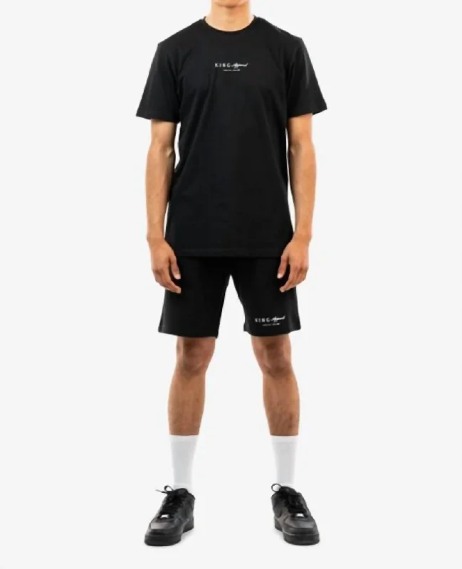 Men's pleated front twill shorts for a classic and sophisticated appearance   Leyton Short In Black