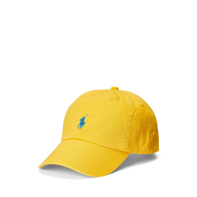 Men's two - tone stripe polo shirts with a preppy styleChino Cap - Yellow