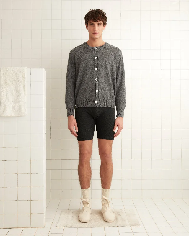 Men's elastic waistband lounge shorts for lazy weekends at home   Lounge Shorts - Black