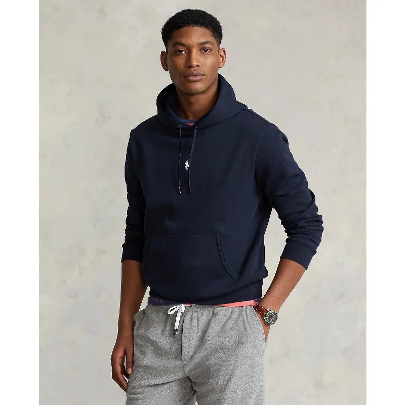Men's high - collar polo shirts with a modern twistPolo Ralph Lauren - Central Pony Double Knit Hoodie - Navy