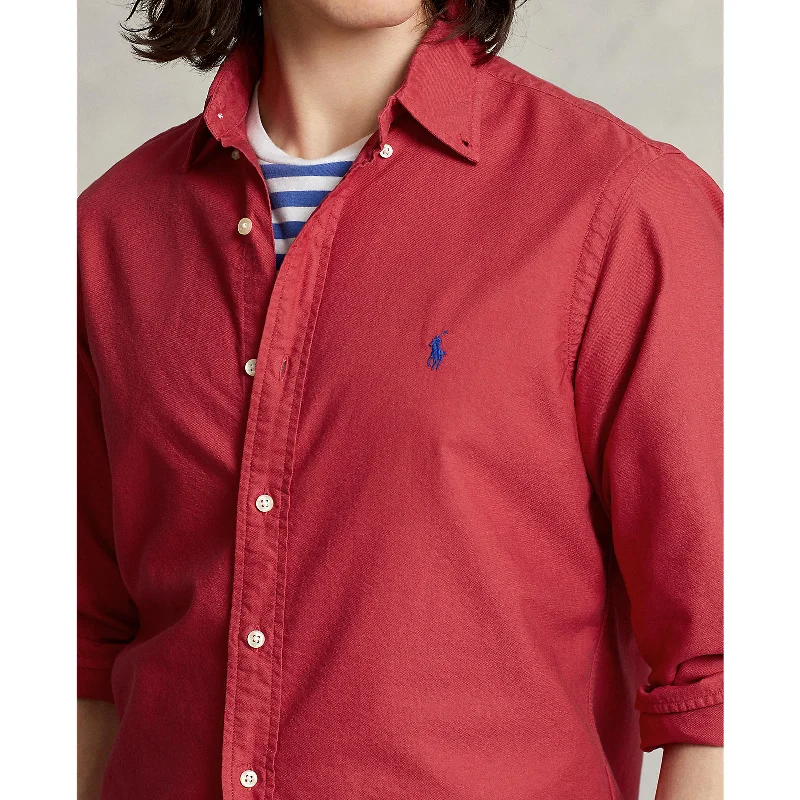 Men's high - collar polo shirts with a modern twistOxford Shirt - Red