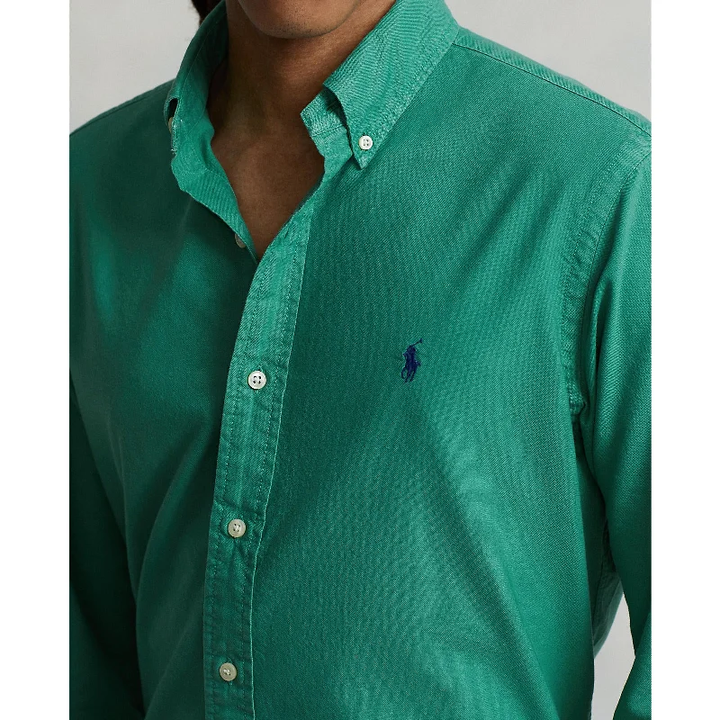 Men's reversible polo shirts with two different looksOxford Shirt - Green