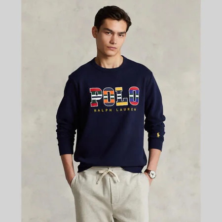 Men's two - tone stripe polo shirts with a preppy stylePolo Ralph Lauren - Logo Sweatshirt - Navy