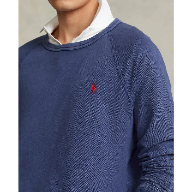 Men's jacquard woven polo shirts with intricate designsPolo Ralph Lauren - Crew Neck Fleece Sweatshirt - Navy