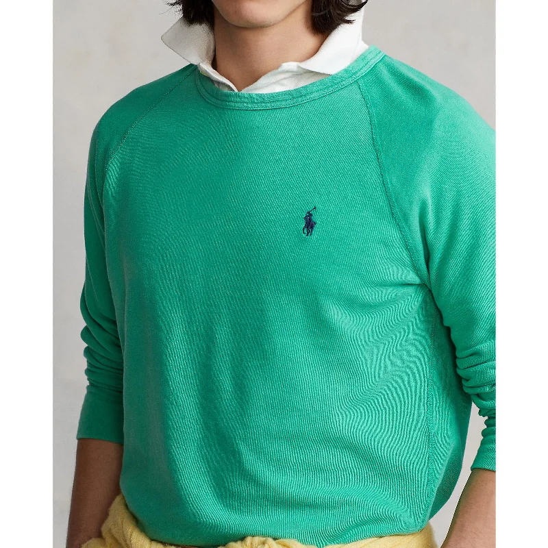 Men's slim fit short sleeve polo shirts with contrast collarsCrew Neck Sweatshirt - Green