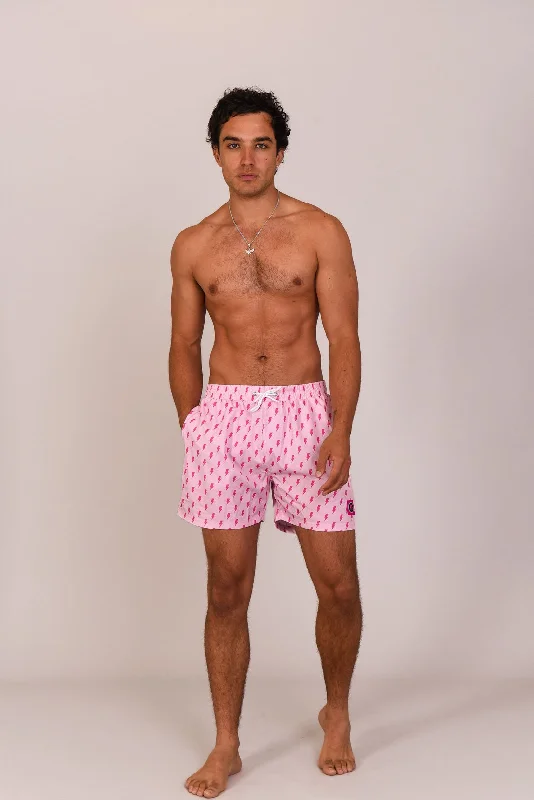 Men's distressed cotton shorts for a bohemian - inspired style   Strike of Luck Men's Swim Shorts
