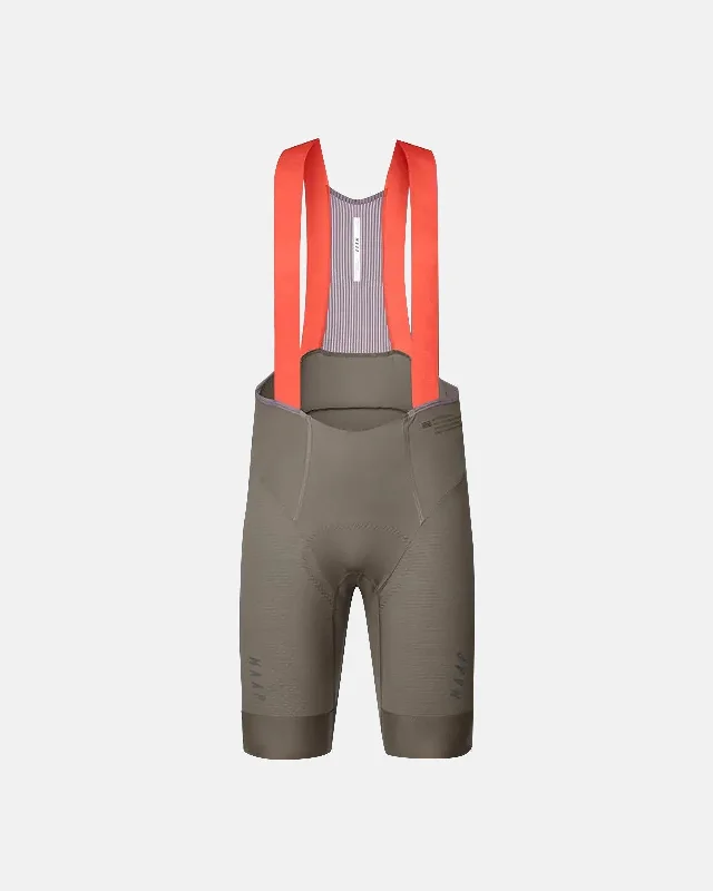 Men's neon - colored athletic shorts for high - visibility workouts   Pro Bib 2.0 - Shiitake