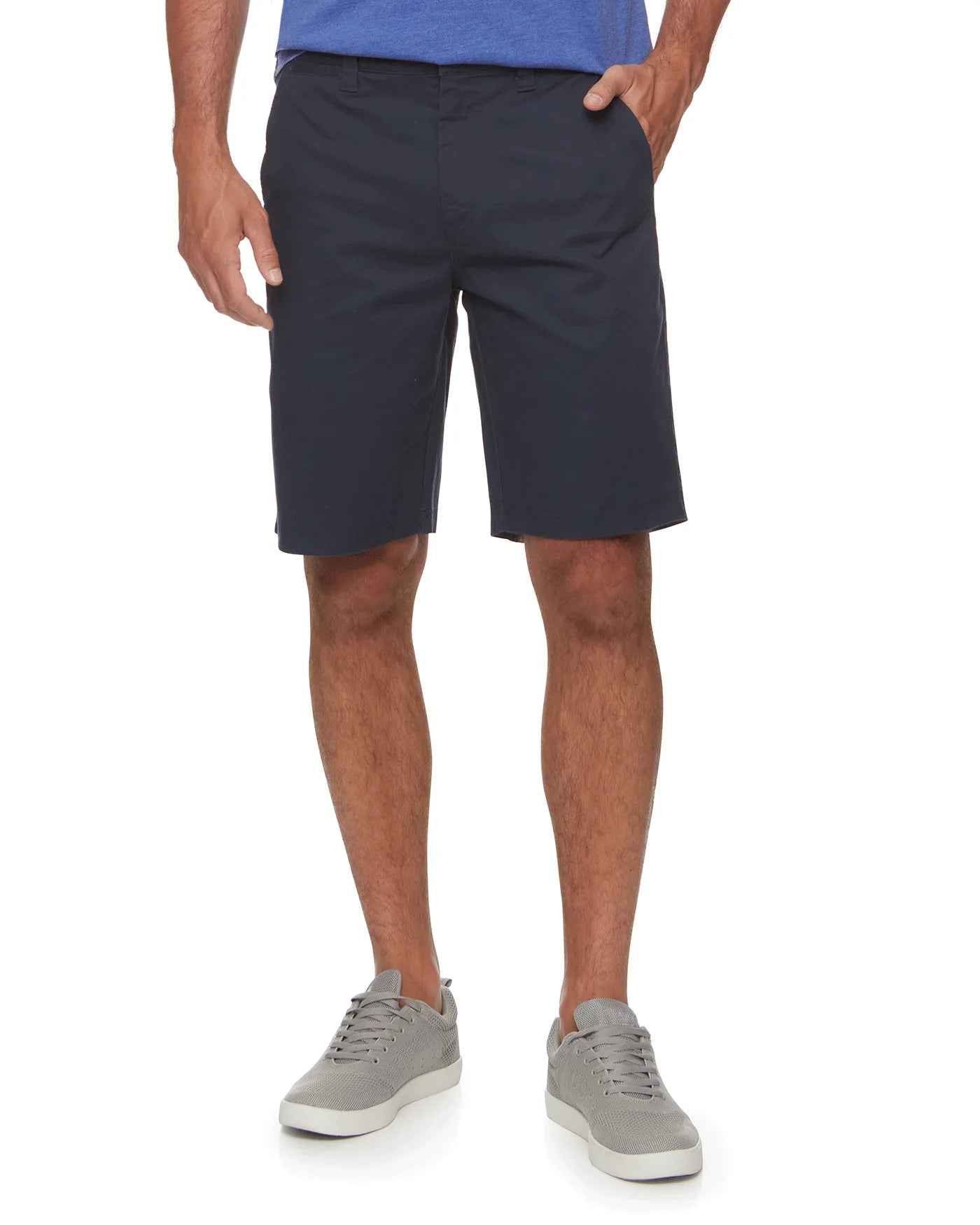 Men's pleated front twill shorts for a classic and sophisticated appearance   Memphis Stretch Short in Navy - 10" Inseam