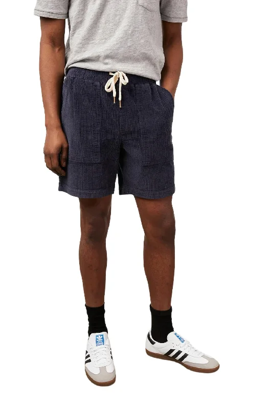 Men's ripped denim shorts for a trendy streetwear aesthetic   Men Caleb Short In Navy