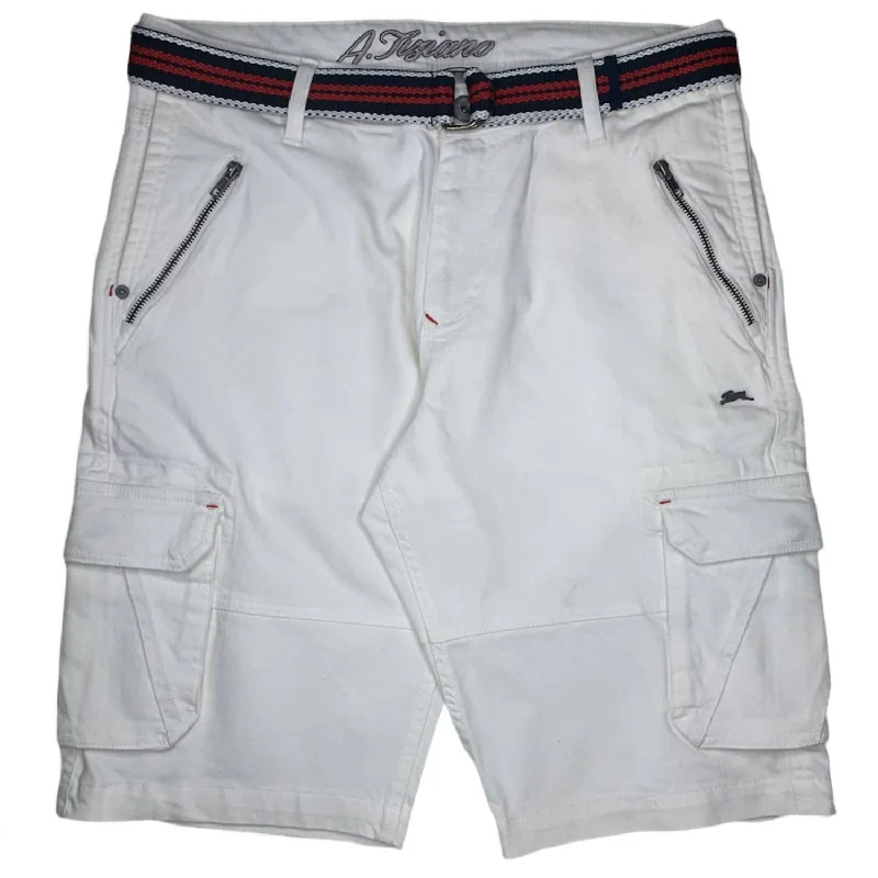 Men's neon - colored athletic shorts for high - visibility workouts   Men's Carlos Denim Short In White