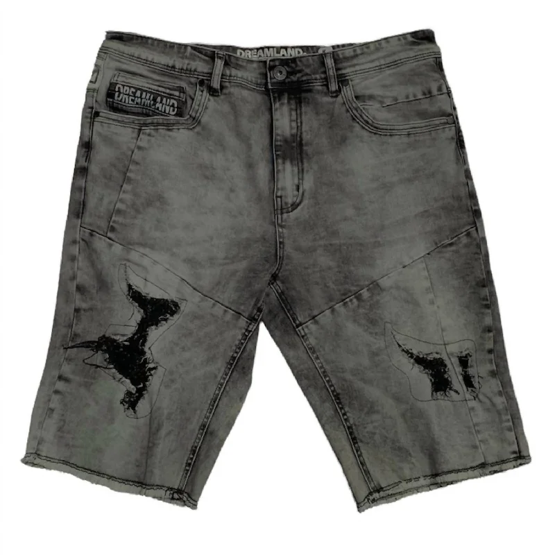 Men's moisture - wicking performance shorts for sweaty outdoor activities   Men's Jean Short In Black Wash