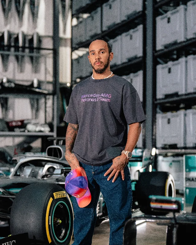 Men's lightweight performance polo shirts for tennis matchesMens Lewis Hamilton Austin Tee Black