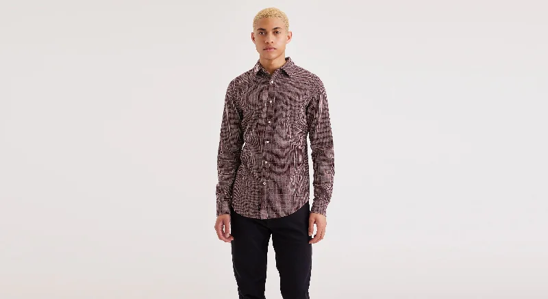 Men's floral print silk blend shorts for a unique night - out look   Men's Slim Fit Icon Button Up Shirt