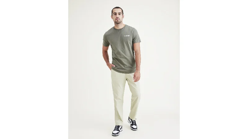 Men's drawstring casual linen shorts for a laid - back summer look Men's Slim Fit Logo Tee
