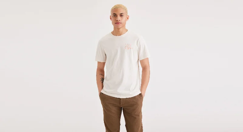 Men's button - fly denim work shorts for durability on the job   Men's Slim Fit Logo Tee