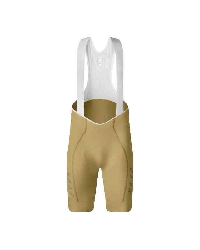 Men's checkered pattern wool shorts for a stylish winter layering option   Men's Team Bib Evo - Dark Ore