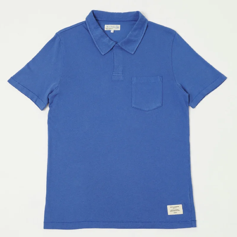 Men's antimicrobial polo shirts for odor - free daily wearMerz b. Schwanen PLP04 Polo Shirt - Vintage Blue