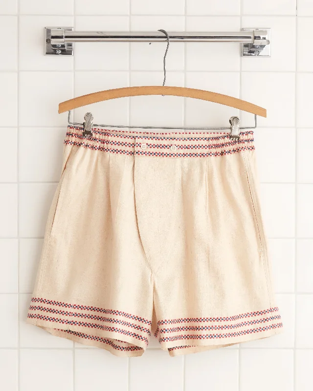 Men's checkered pattern wool shorts for a stylish winter layering option   Metric Redbud Boxers