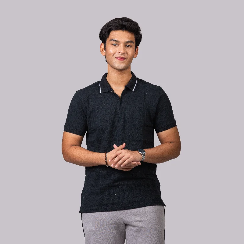 Men's lightweight performance polo shirts for tennis matchesTimeless Supreme Polo - Universal Edition | Black