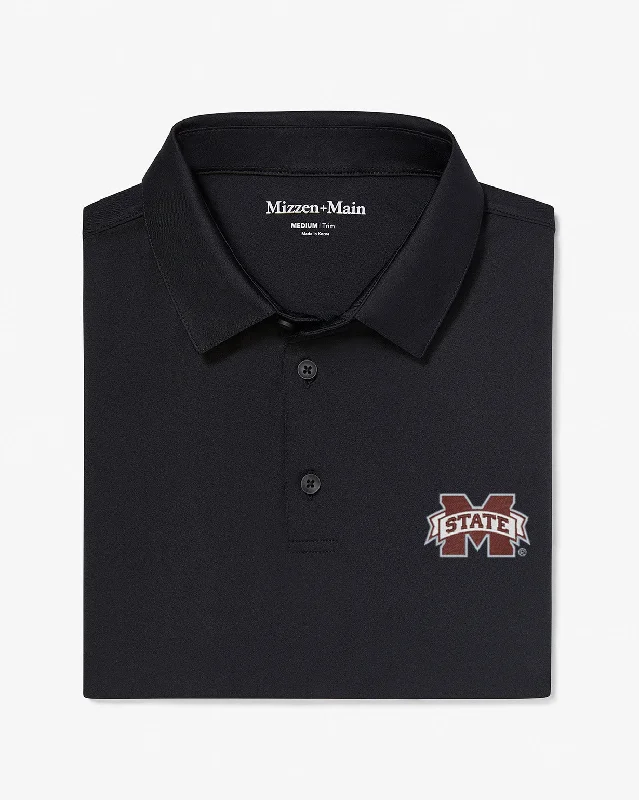 Men's antimicrobial polo shirts for odor - free daily wearBlack Solid