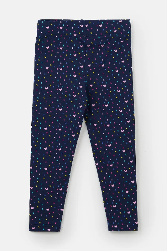 Men's adjustable - length convertible shorts for versatile use   Mollie Leggings - Navy Heart Print