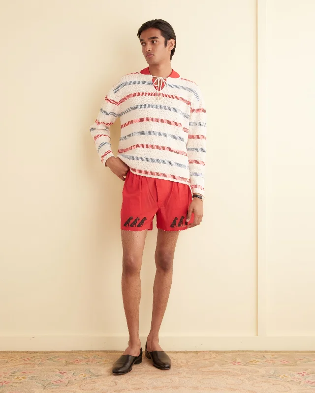 Men's floral print silk blend shorts for a unique night - out look   Monday Boxers
