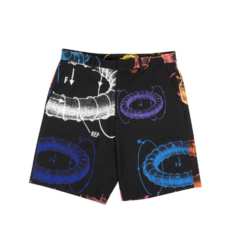 Men's breathable cotton athletic shorts for intense workouts Msfts Rep Anti-Gravity Suit Short - Black/Multi