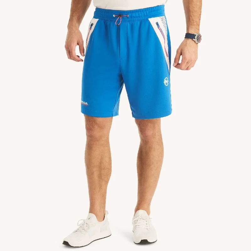Men's high - waisted swim shorts with UPF protection for beach vacations   Nautica Mens Competition Sustainably Crafted 9" Short