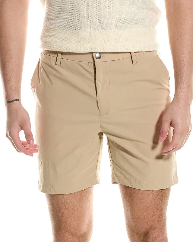 Men's checkered pattern wool shorts for a stylish winter layering option   Onia Hybrid Walk Short